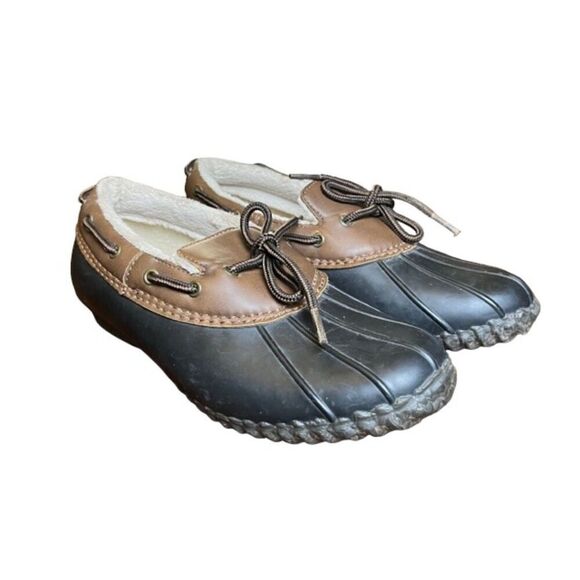 JBU By Jambu Gwen Duck Shoes. Black with Brown. Sherpa Lined. Size 8.5 - Picture 2 of 8
